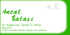 antal balasi business card